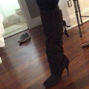 Brown stiletto boots
